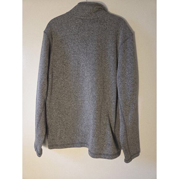 Eddie Bauer Mens L Pullover Fleece 1/4 Snap Gray & Rust Zip Pockets Gorpcore - Picture 11 of 11